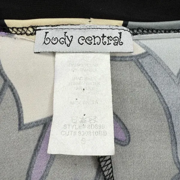 Vintage Y2K S Babydoll Dress Body Central Bow Stretch Empire‎ Waist Made In USA - Image 7