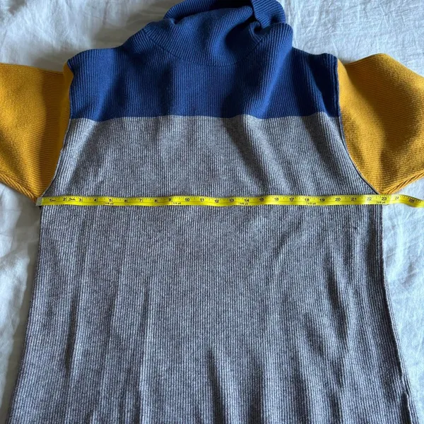 Free People Softly Structured Colorblock Oversized Turtleneck Sweater Medium - Image 6