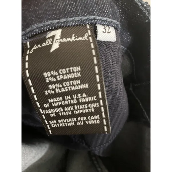 7 For All Mankind Mid Rise Bootcut Jeans Dark Wash Blue Size 32x34 NWT - Image 7