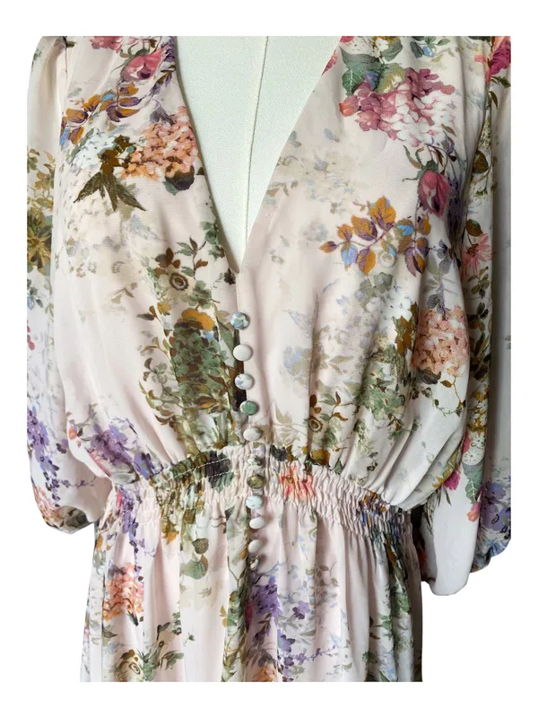 Taylor Floral Chiffon Mini Dress - Image 2