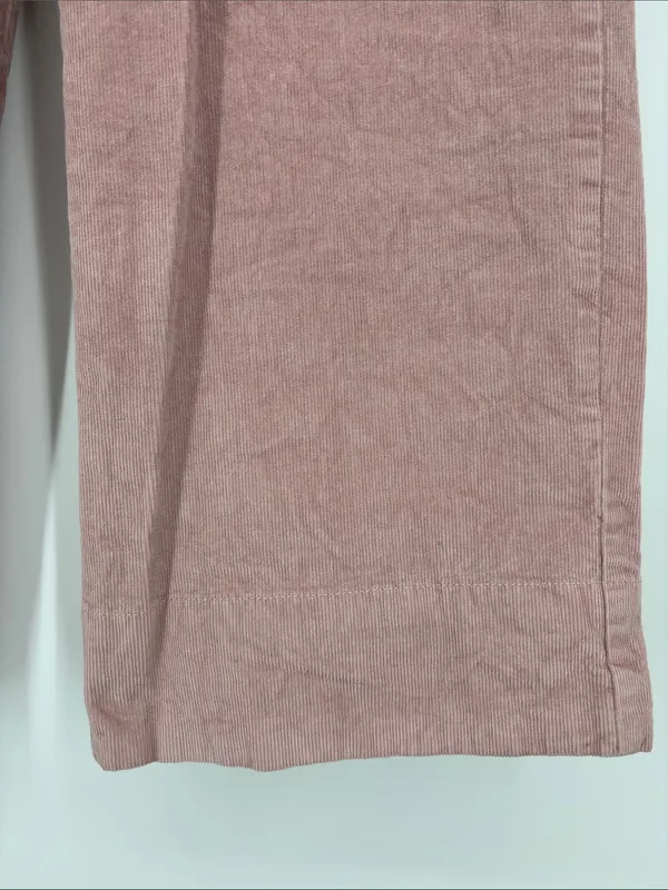 Pact Organic Cotton Pink Wide Leg Corduroy Pants Women's Size Small in Pink - Image 8