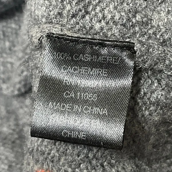 360 Cashmere Women's Gray Orange Star Knit Long Sleeve Round Sweater Top Size S - Image 5