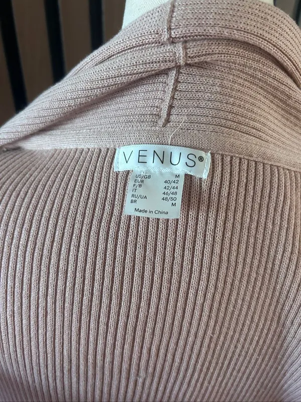 Venus light pink size medium cardigan cotton blend - Image 5