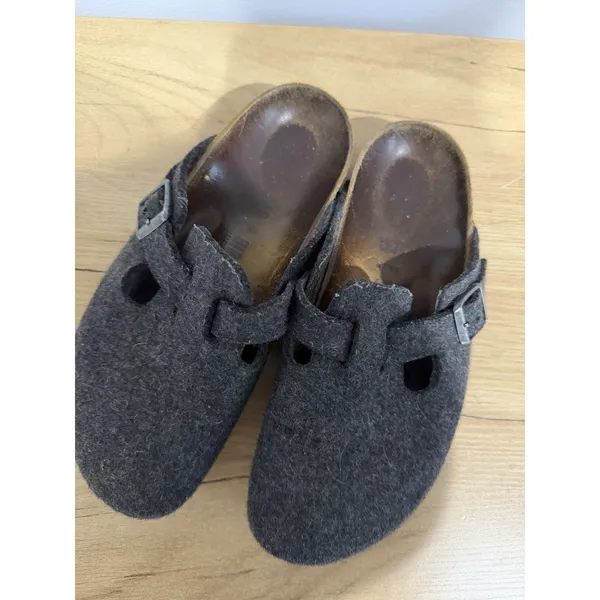 Birkenstock Boston Clog Grey Anthracite Wool Soft Size 40‎ P - Image 9