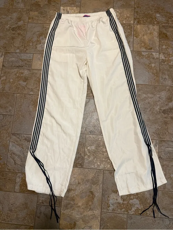Edikted | Cream with black tie track pants - Image 8