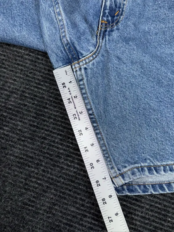 VTG 90s Levi’s 550 Relaxed Denim Shorts Orange Tab Distressed 26 (tag 28) Jorts - Image 11
