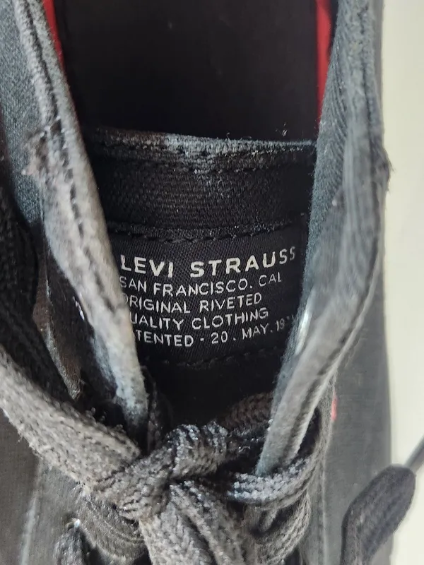Levi’s Womens Black Canvas Lace-Up Sneakers Size 9 - Image 6