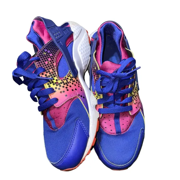 Nike Huarache Run Print GS running shoes Purple Pink 7Y Womens 8.5 - Image 2