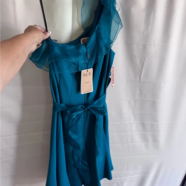 NWT Nue by Shani Blue Flutter Sleeve‎ Midi Sundress formal cocktail dress - Image 6