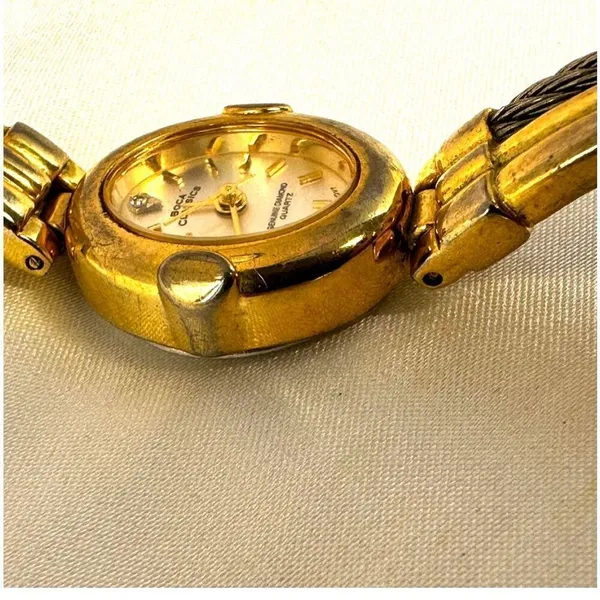 Boca Classics genuine diamond quartz watch Gold - Image 8