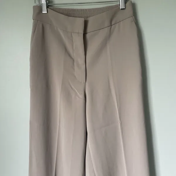 Quince High-Rise Wide Leg Dress Pants Professional Workwear Beige Brown Size 4 - Image 3