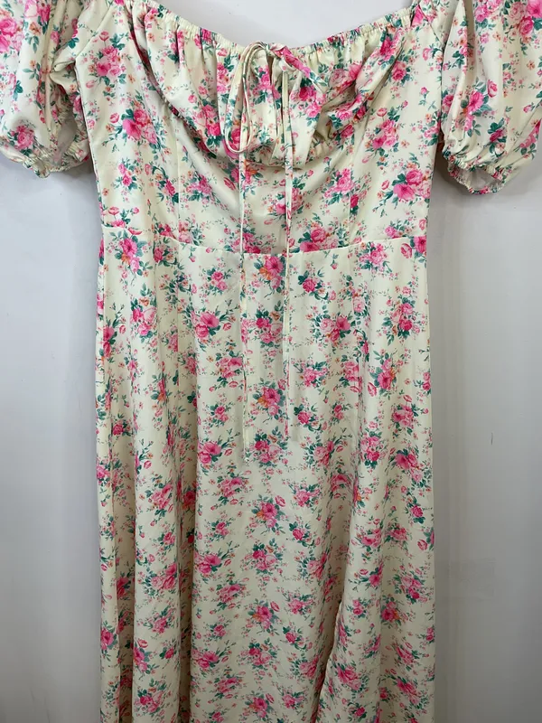 Floral Puff Sleeve Maxi Dress - Image 4