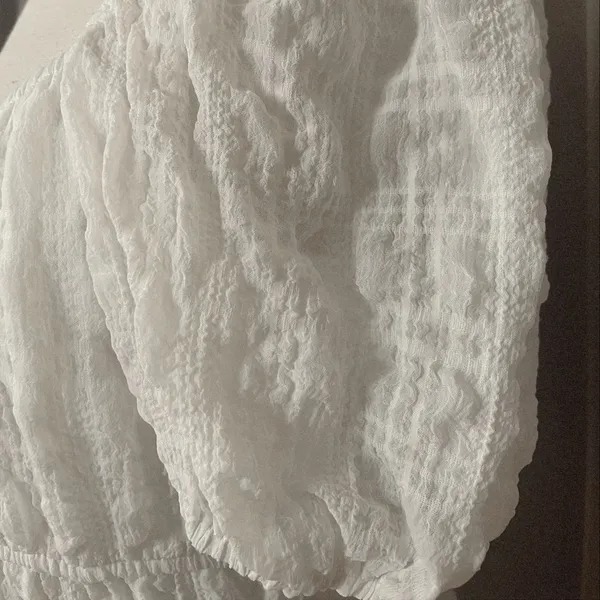 Petal & Pup Puff Sleeve Crop Top White - Image 10