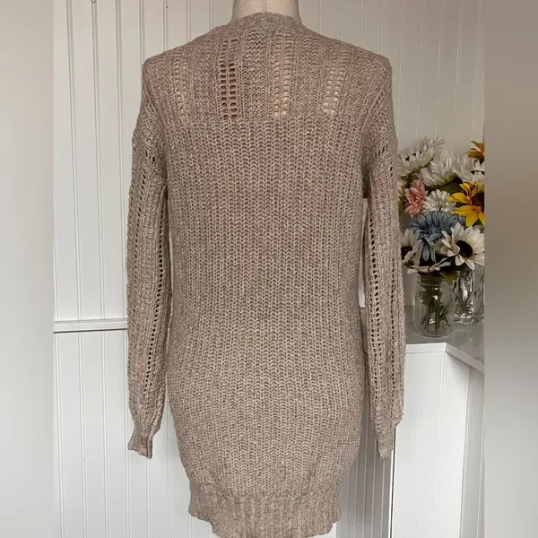 American Eagle Cream Long-sleeve Sweater Dress - Image 2