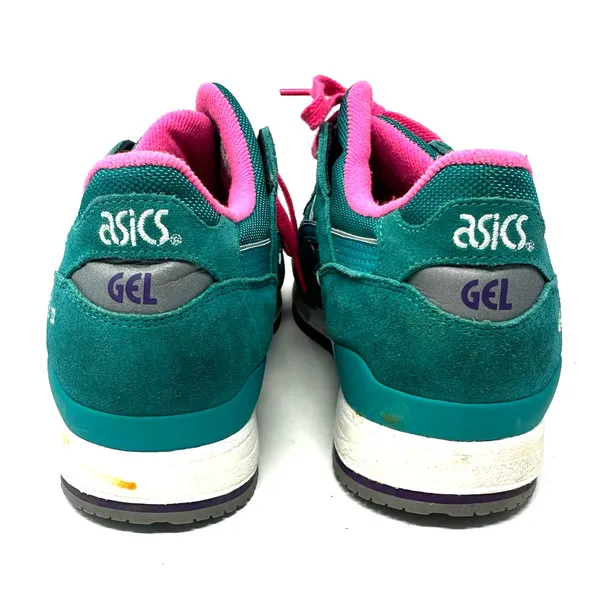 Asics Gel Lyte III Size 7 Shoes Sneakers Blue with Pink Laces Sports Activewear‎ - Image 3