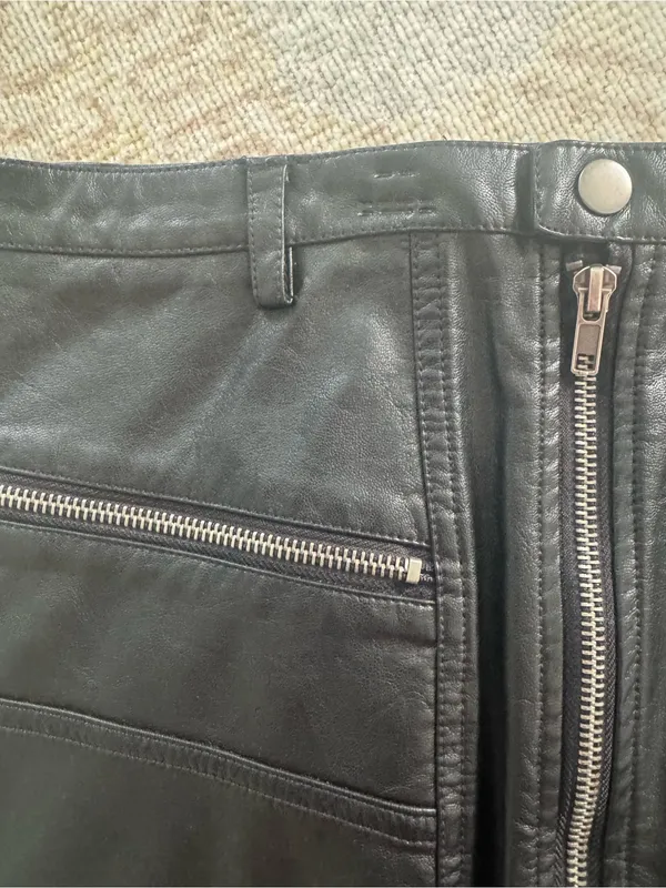 Altard State Black Faux Leather Zip-Front Mini Skirt - Image 3
