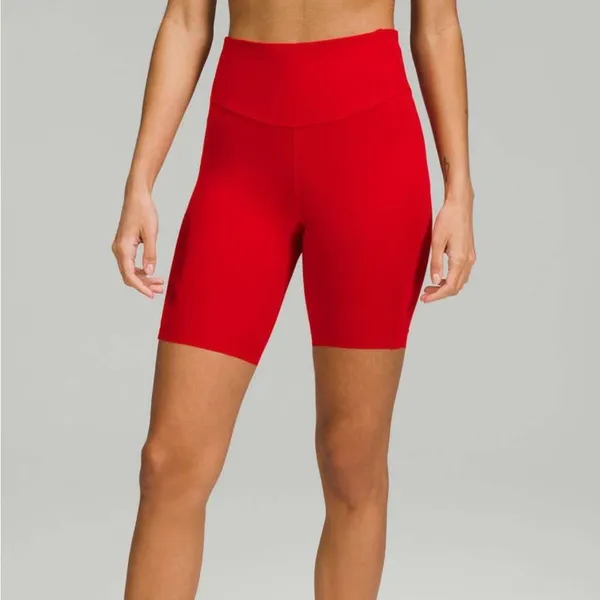 Lululemon NEW Base Pace High Rise Short 8" Dark Red Nulux Size 0 - Image 10