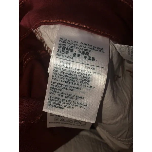 Levi’s Mid Rise Skinny Jeans Rust W29 L32 NWT - Image 8