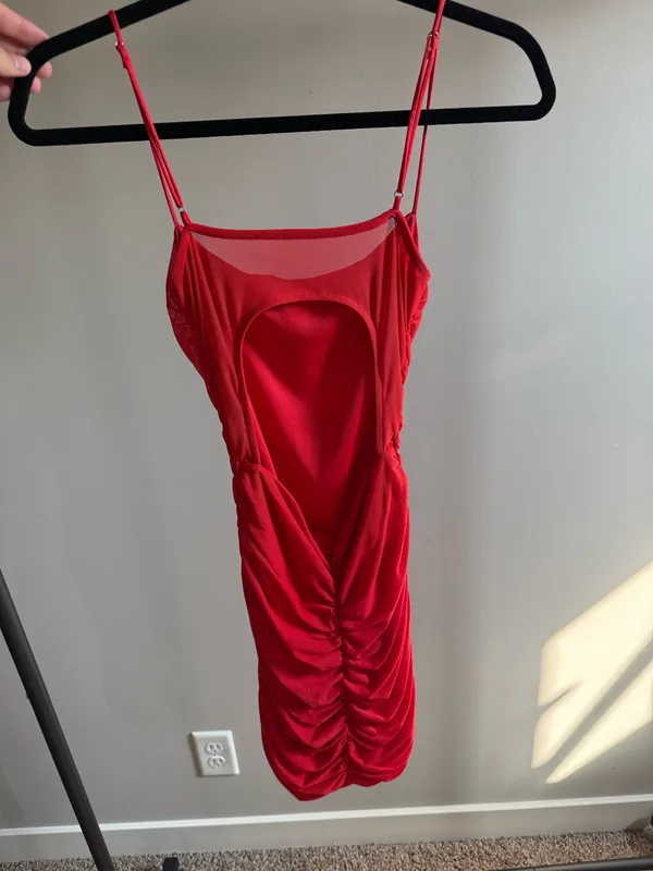 Amazon Red Mini Dress - Image 2