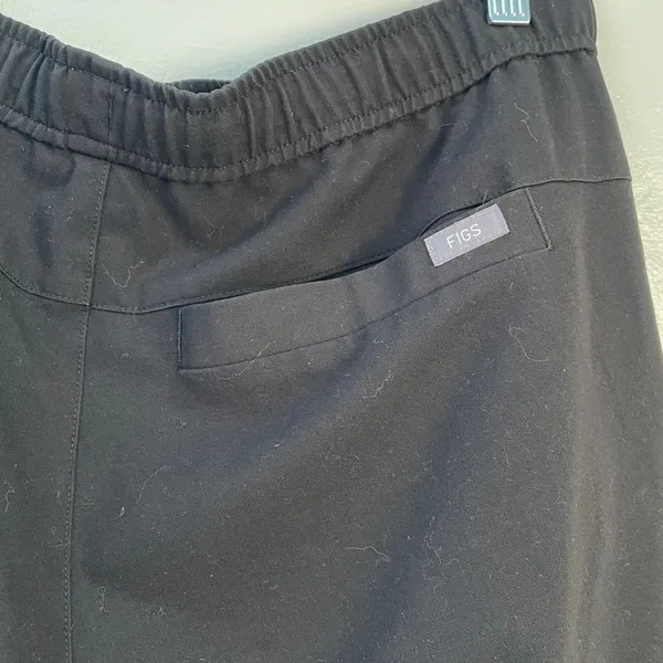 Figs Technical Black Joggers with White Drawstring Medium short - Image 4