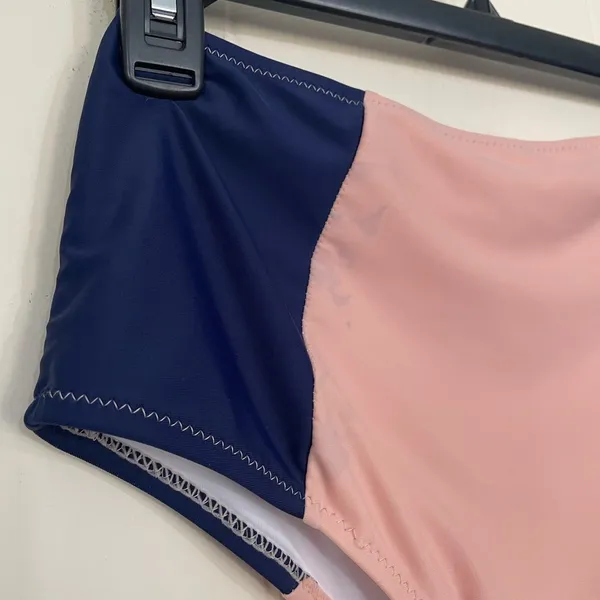 Cupshe Pink And Navy High Waisted Bikini Swimsuit ~ Women’s Size M - Image 8