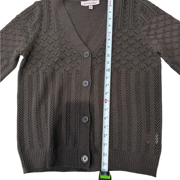 Harlow and Rose Brown Buttoned Cardigan Size Small‎ - Image 3