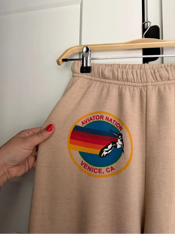 Aviator‎ Nation sand tan sweatpants pull on - Image 4