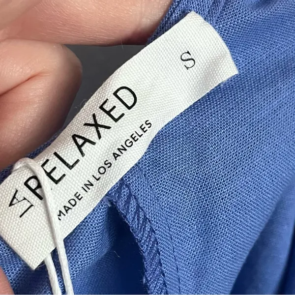 LA Relaxed • NWT Blue Tie Back Short Sleeve Dress - Image 6