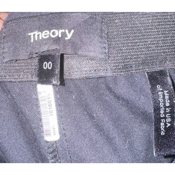 Theory Pull‎ On Black Pants Women's 00 Career Minimalist Work Preppy Stretch - Image 5