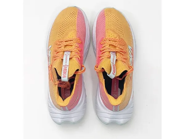 HOKA Carbon X3 Radiant Yellow Camellia Lace Up AthleticTennis Shoes Sneakers 6B - Image 12