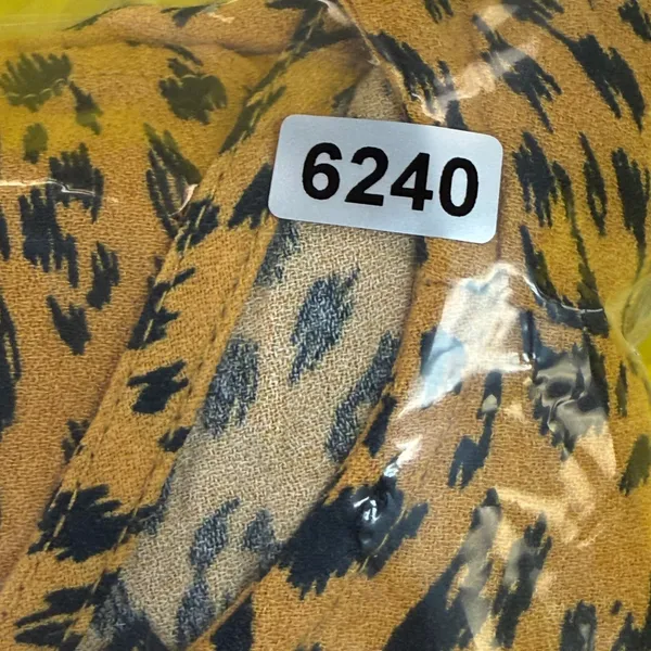 AFRM Yellow Cheetah Animal Print Maxi Dress Short Sleeve‎ Front Slit Medium - Image 10