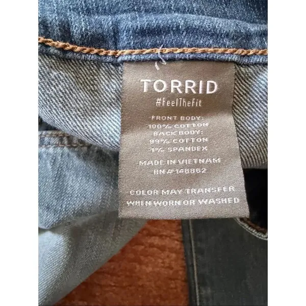 Torrid Women’s High Rise Straight Jeans Blue Size 16R XL Stretch Denim - Image 7