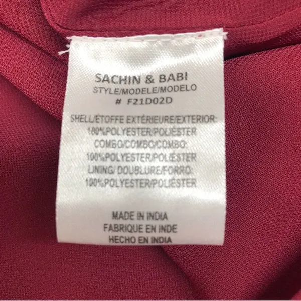 SACHIN & BABI Dress Size 0 Burgundy Mini‎ Fit & Flare Sleeveless Cocktail New - Image 7