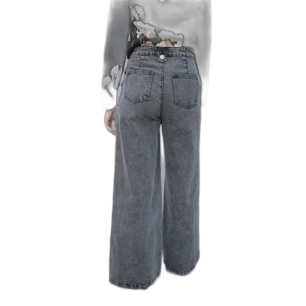 Free market flying tomatoes extreme wide leg dark sailor jeans size 27‎ - Image 4