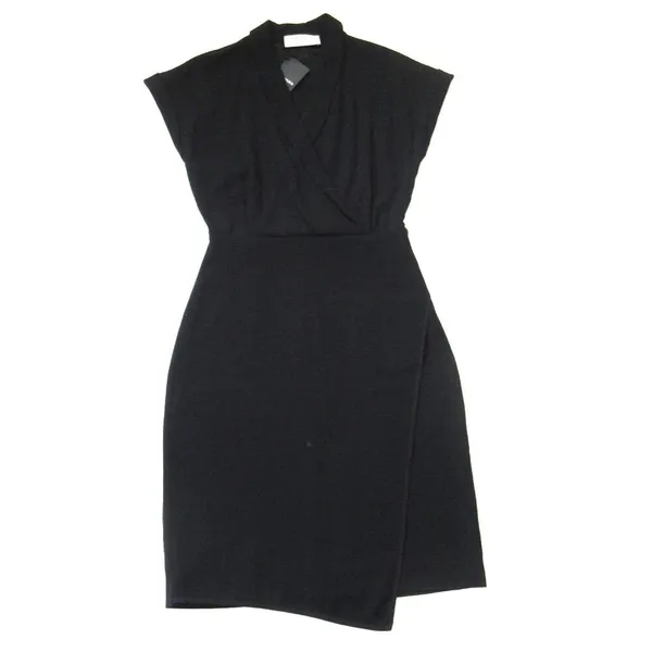 NWT MM. Lafleur Tory 3.0 in Black Crepe Collared V-neck Sheath Dress 6 - Image 2