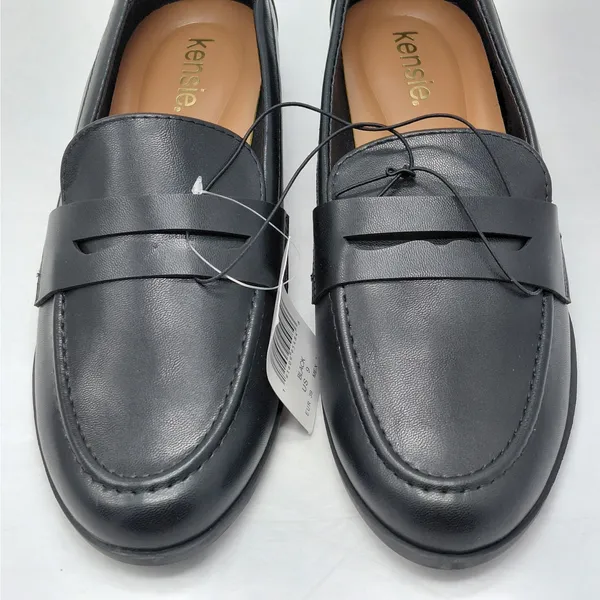 Kensie Womens Penny Loafers Size 9 Black Preppy Academia Office Chic Flats - Image 4