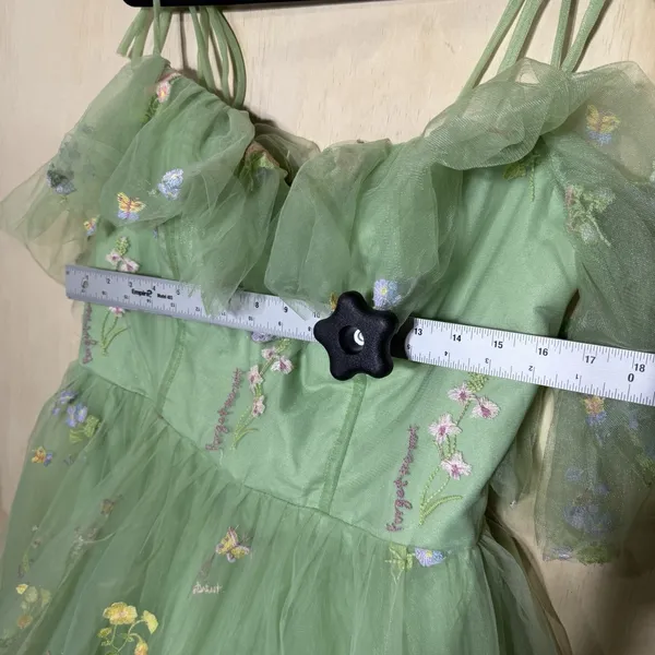 Zapaka dress lavender tulle Prom dress floral embroidery corset bodice Size‎ 16W - Image 4