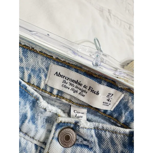 Abercrombie & Fitch The ’90s Straight Ultra High Rise Jeans Size 27/4R - Image 5