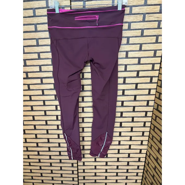Lululemon Burgundy Leggings‎ Size 6 - Image 2