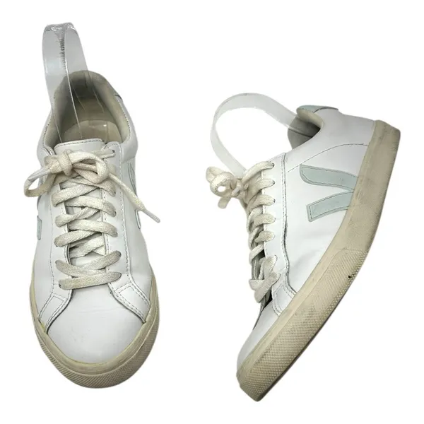 Veja Esplar Leather White Sneakers Size 38 (US 7) - Image 3
