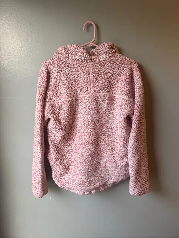 Thread & Supply Pink Sherpa Quarter Zip Pullover Fleece Cozy Size Small - Image 8