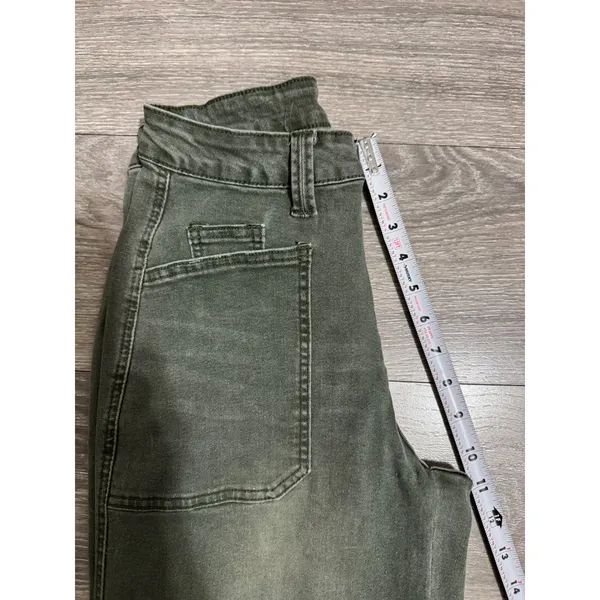 Womens High Rise Wide Leg Utility Pants 24x29 Faded‎ Olive Green Size M Gorpcore - Image 5