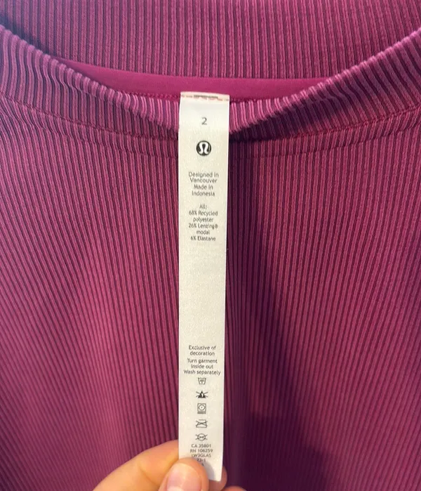 Perfectly Oversized Ribbed Crop Crew Magenta Purple - Image 3