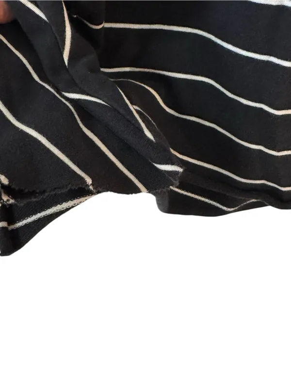 Frank & Eileen Tee Lab Oversized Striped Long Sleeve Tee Black White Large - Image 6