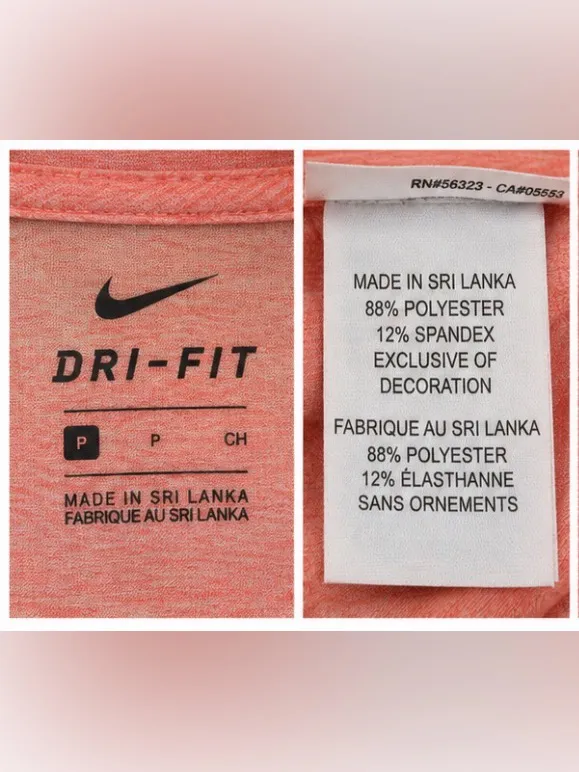 Nike Dri-FIT Coral Heather Quarter Zip Running Top Long Sleeve Small - Image 5