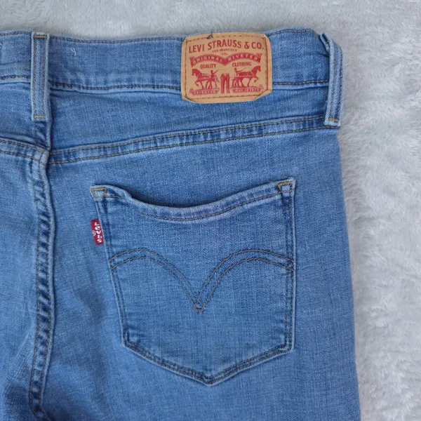 Levis Jeans Womens‎ 12M (33x32) Blue Classic Bootcut Denim Mid Rise Stretch Y2K - Image 5