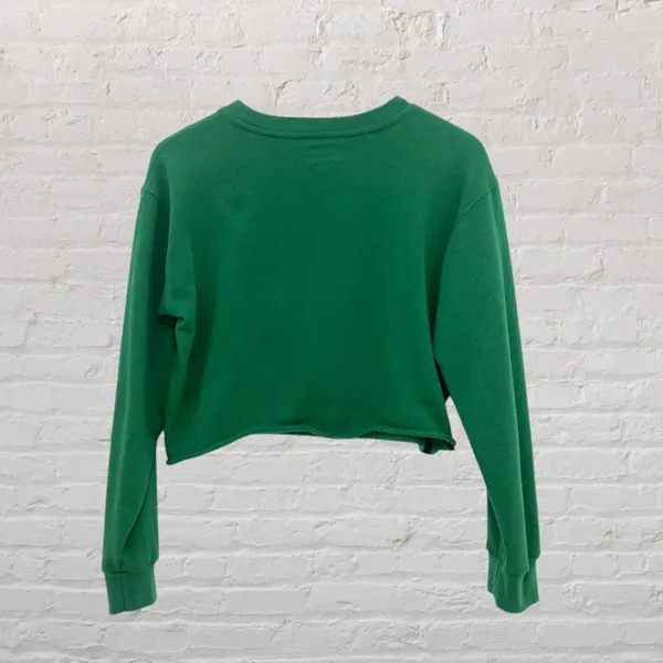 Star Wars Grogu Cropped Sweatshirt Women's M Green Baby Yoda The Mandalorian - Image 5