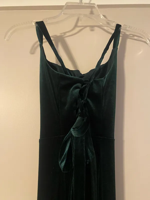 Green velvet dress - Image 2