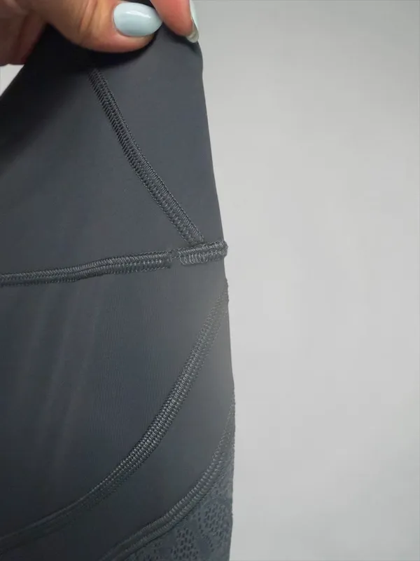 Lululemon Reveal Tight Digirender 25" Graphite Grey Mesh‎ Lace Leggings - Image 6