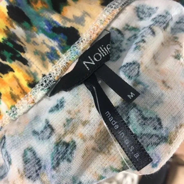 PacSun Nollie Yellow Floral Mini Skirt Medium Orange New Night Out Spring - Image 3